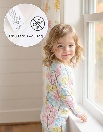 moimoln Sibling Matching 6M-8Y Cotton Modal Snug-Fit Pajamas Baby to Kids