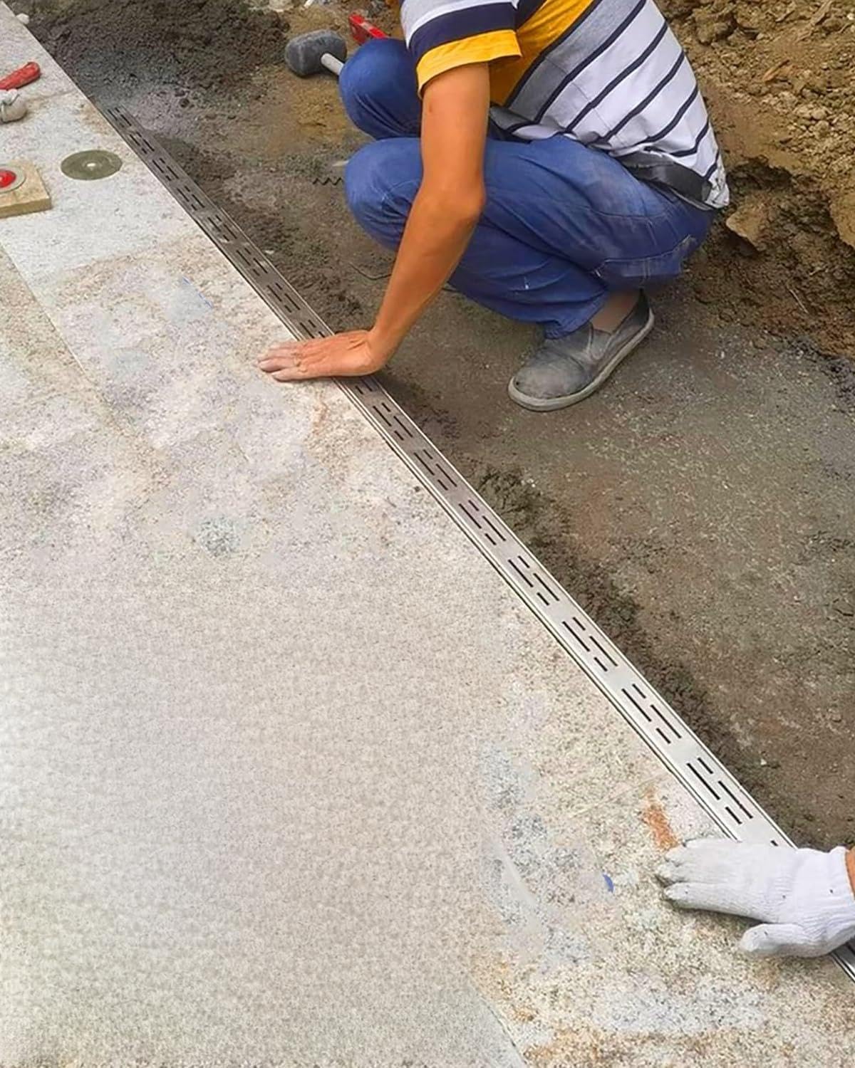 Couvercle de drain extérieur mince et crapaudine de canalisation pour égout d'allée et garage