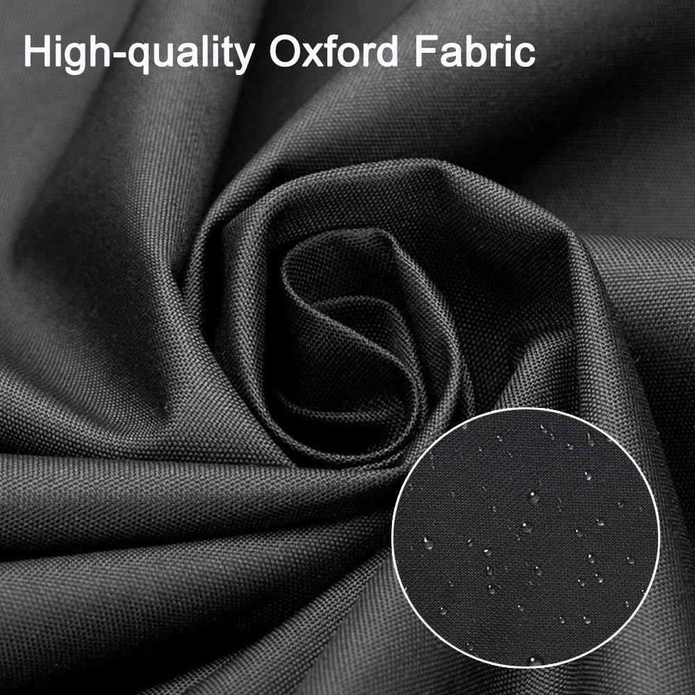 2 coperture protettive per griglia, 140 x 59 x 107 cm, in tessuto Oxford 600D nero, copertura per barbecue, antipolvere