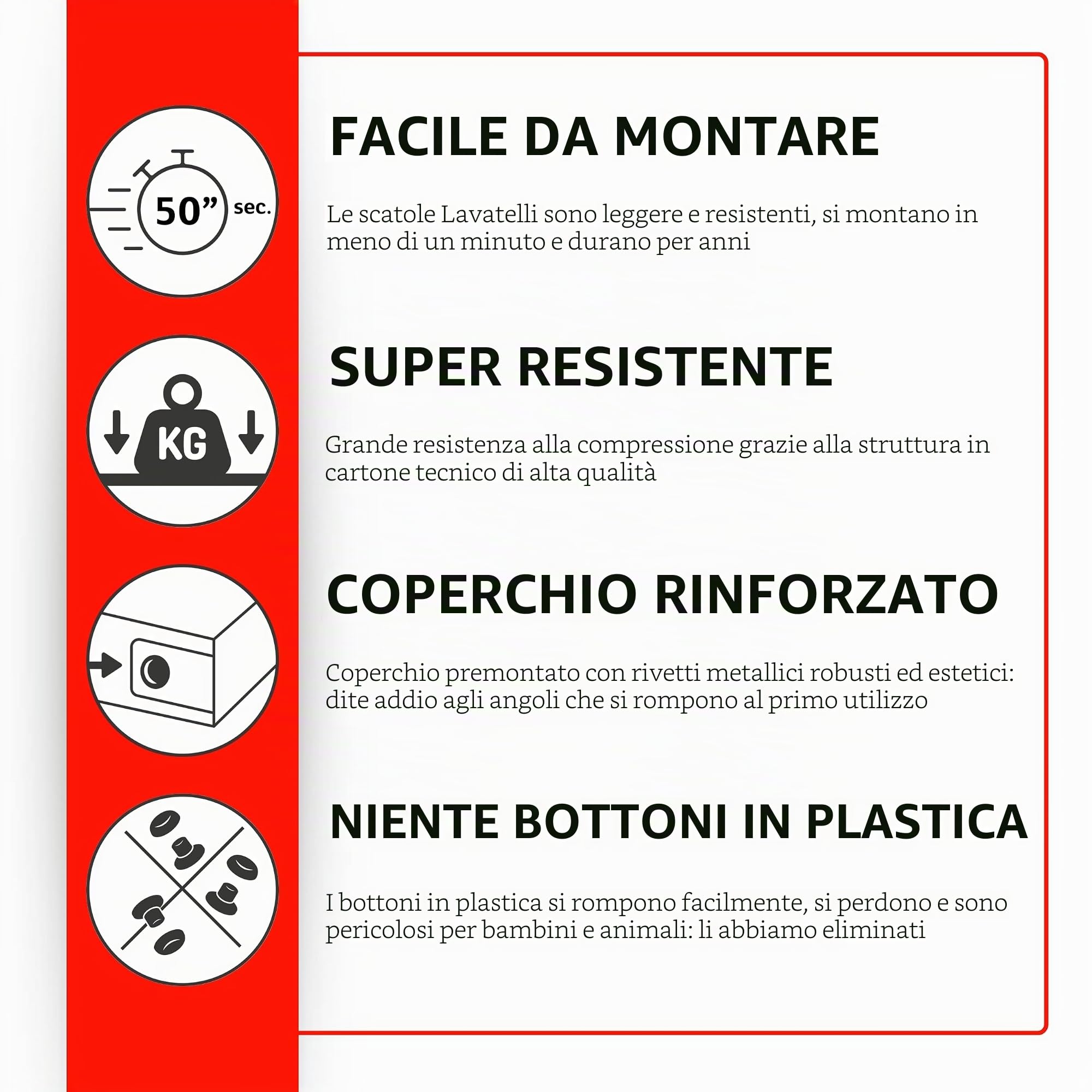Lavatelli Set 6 Scatole Armadio Portaoggetti con Coperchio – Organizer Cambio Stagione in Cartone 39x50x24 cm – Made in Italy, Resistenti, Facili da Montare, con Maniglie, FENICOTTERI