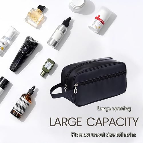 Miniatura 9 de Tumecos Kit de aseo Dopp organizador de artículos electrónicos de viaje, bolsa de accesorios de afeitado (negro) 1)