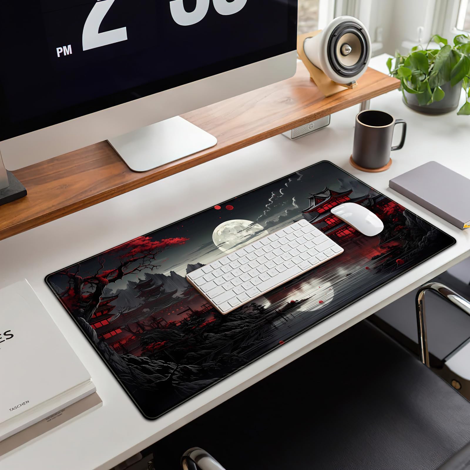 Alfombrilla De Ratón XXL Speed Gaming 800 X 300 mm - Alfombrilla para Ratón, Alfombrilla Escritorio Grande, Mouse Pad Mejora La Precisión Y La Velocidad -Full Moon