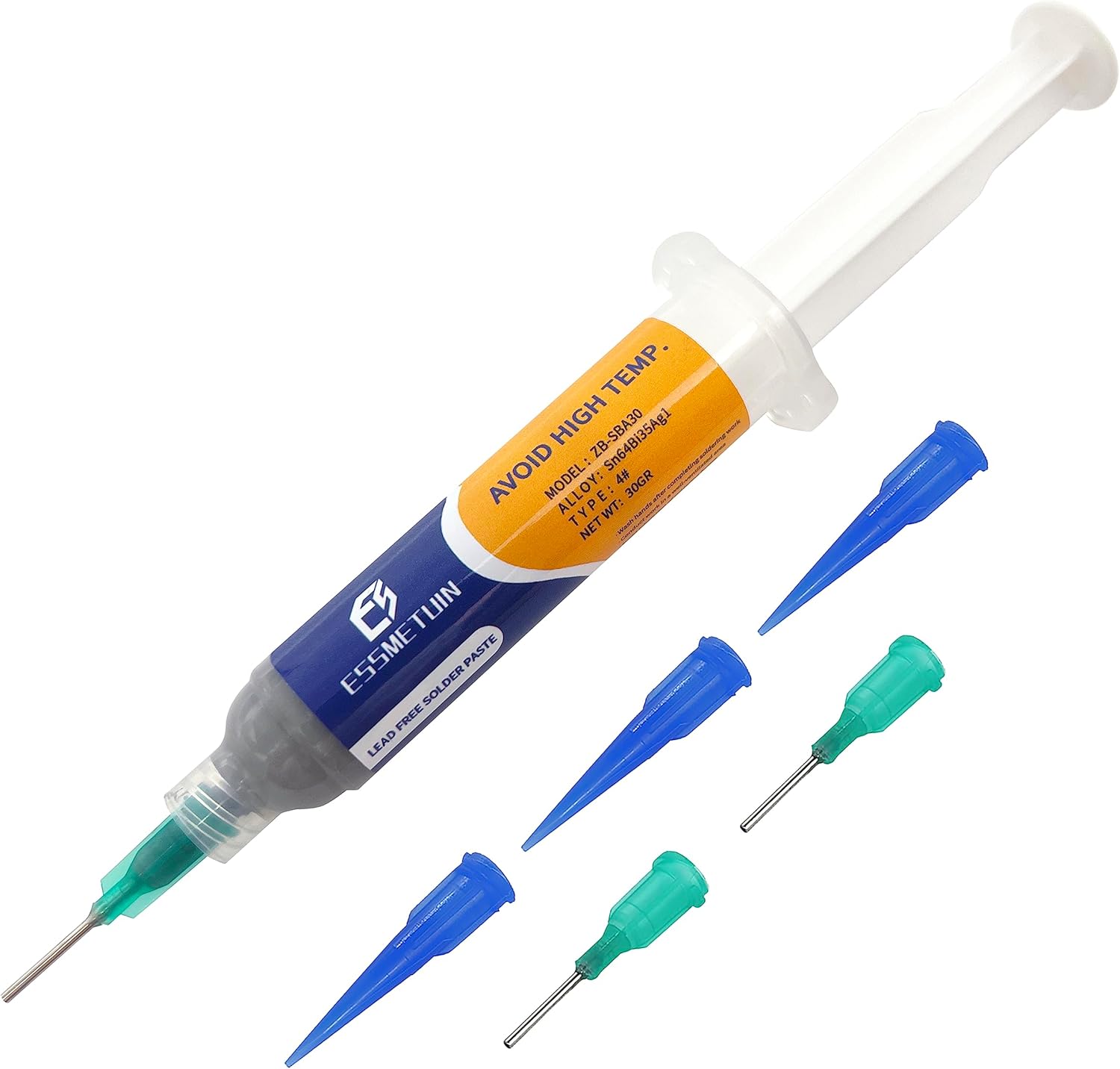 Solder Paste(Sn64Bi35Ag1), Silver Tin Paste (30g), NoClean Soldering