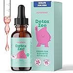 JoySpring DetoxZee Zeolite Drops for Kids - Clinoptilolite with Vitamin D3 & Cyanocobalamin Vitamin B12 - Natural Berry Flavor Liquid | 30 Servings