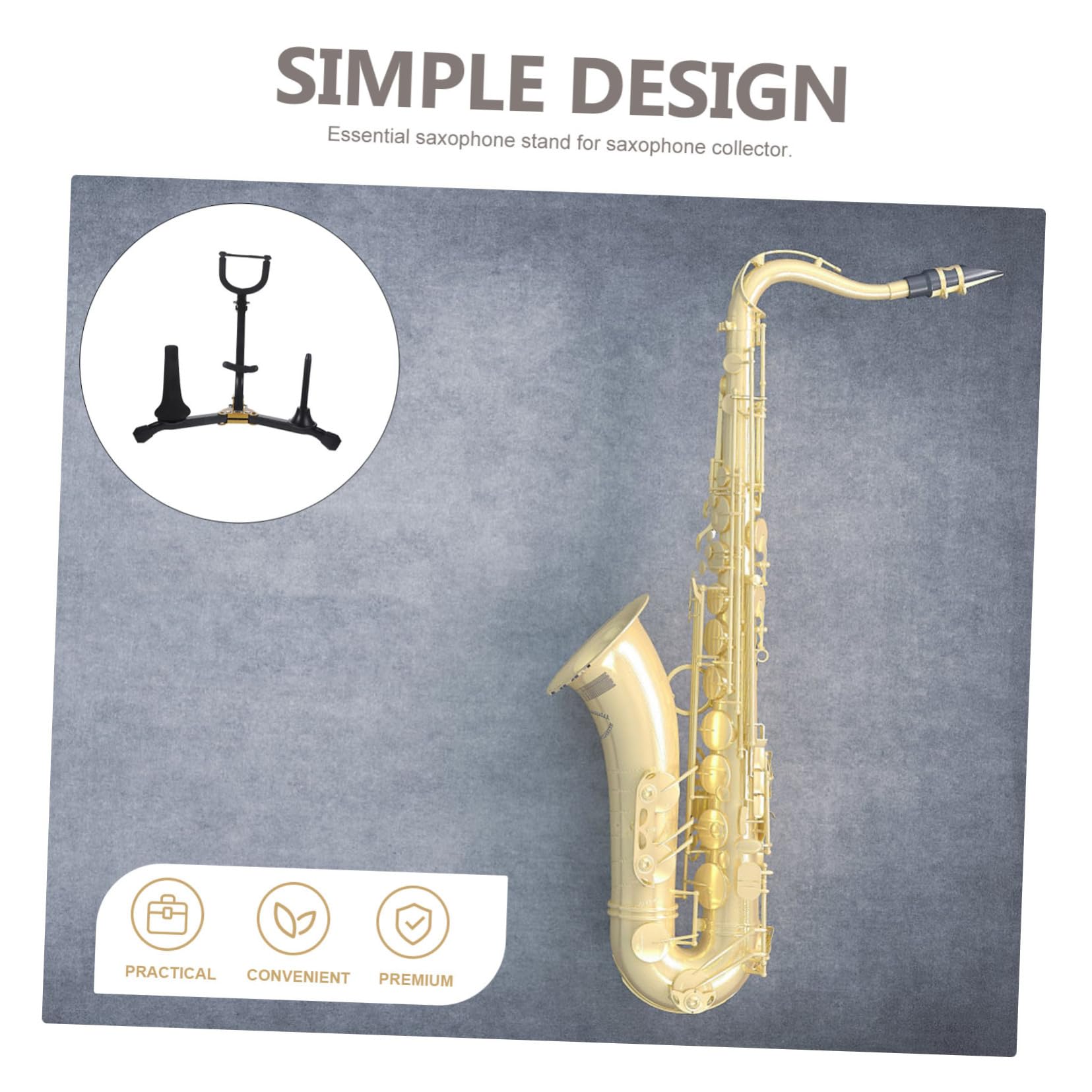Supporto Sax Tenore e Contralto Pieghevole Multifunzione Con Supporto Per Flauto e Clarinetto Struttura Stabile Per Protezione Strumenti Fiato