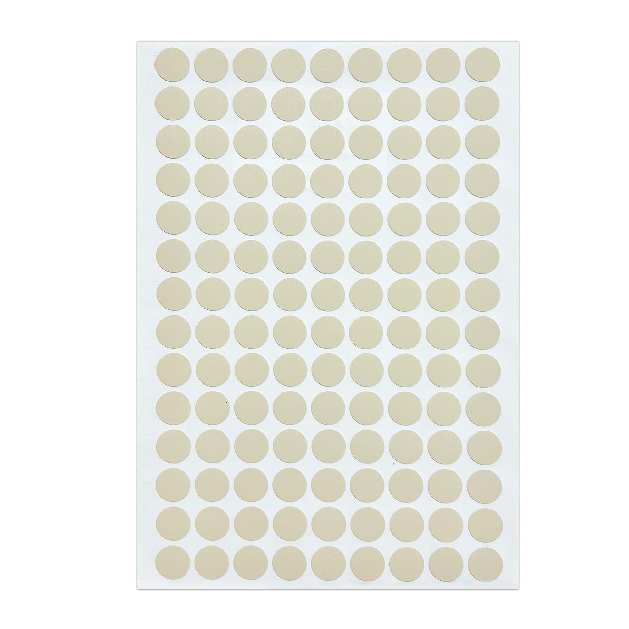Highdecora Screw Hole Covers Caps Self Adhesive Stickers for Concealing Screw Holes for Furniture, Waterproof Stickers, 630 Pieces/ 5 Sheets, 13mm. (H7045_Beige)