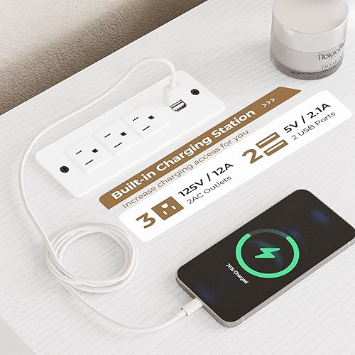 Miniatura 5 de Hasuit Cómoda Blanca Moderna para Dormitorio con 9 Cajones, Cómodas de 61.4" de Ancho Cajonera con Almacenamiento de Gran Capacidad, Cómoda Larga