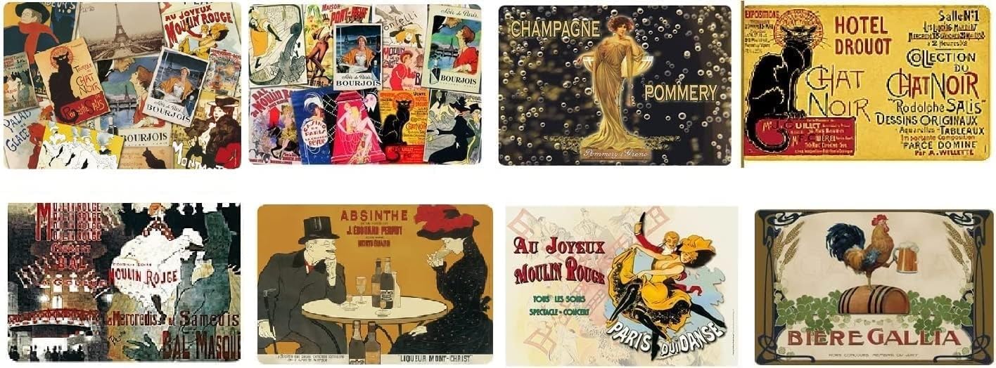 Décoration de table bistrot avec le set de table publicitaire vintage Cartexpo