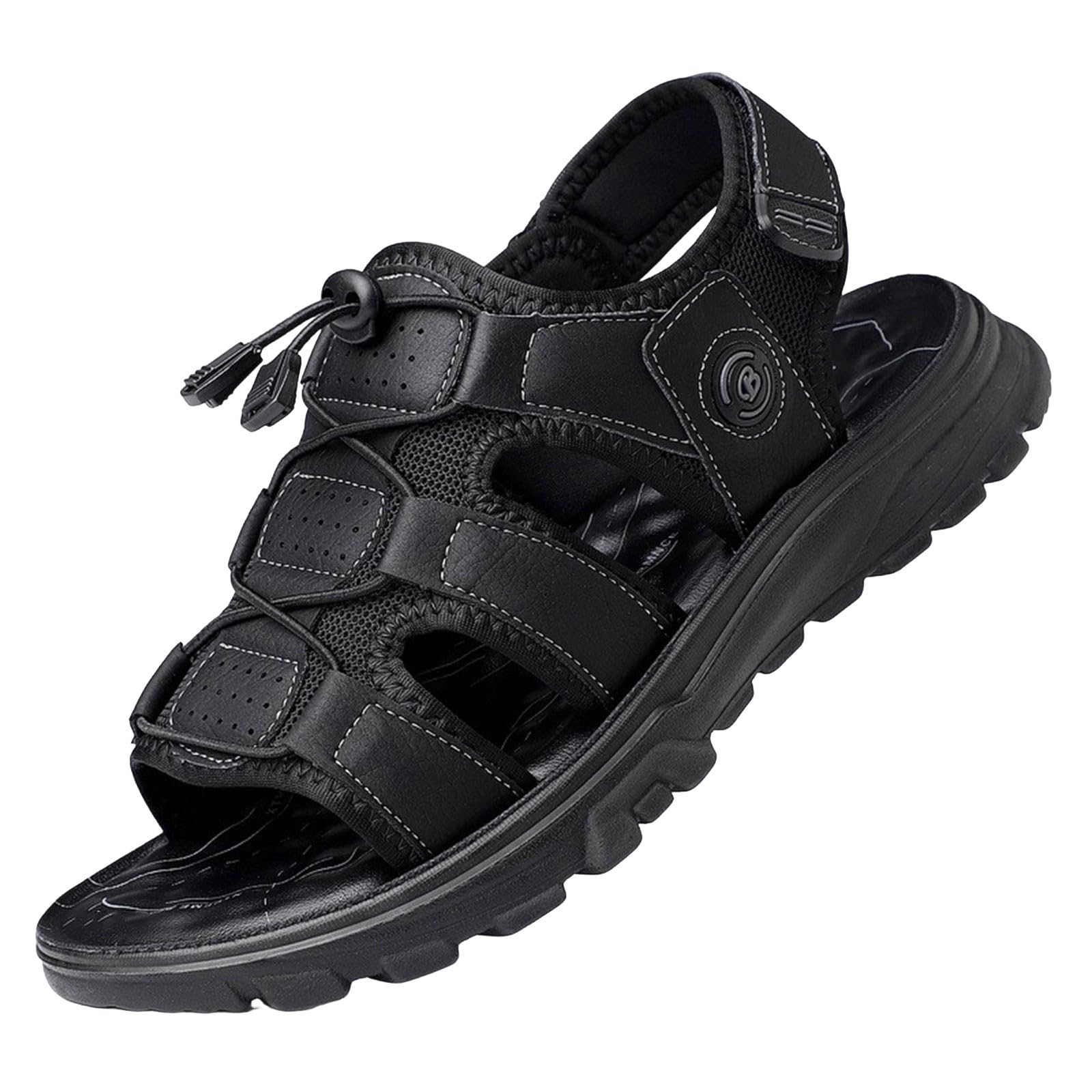Sandales de Randonnée Homme Femme ​Cuir Fermées Été Extérieur Chaussures de Sport Plage Chaussures d'eau Plage Closed-Toe