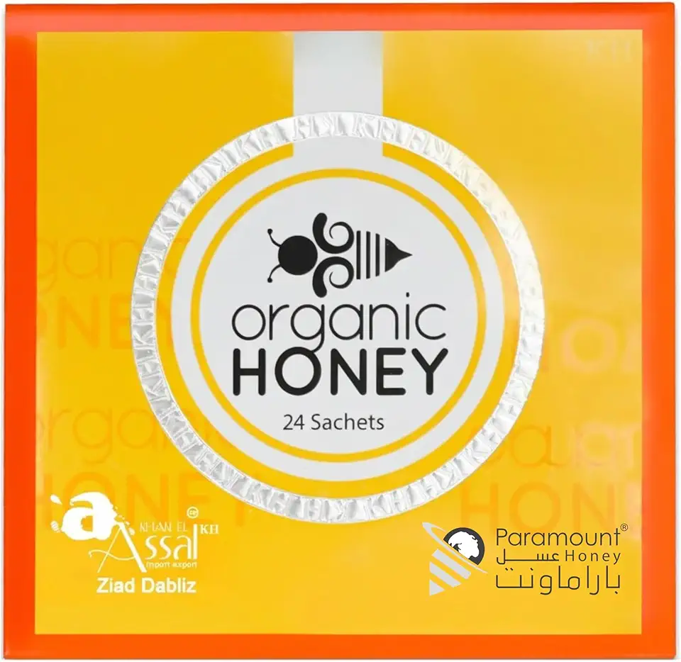 Paramount Honey Natural Organic Honey – Premium Honey, 24 Sachets – Natural, Rich Flavour