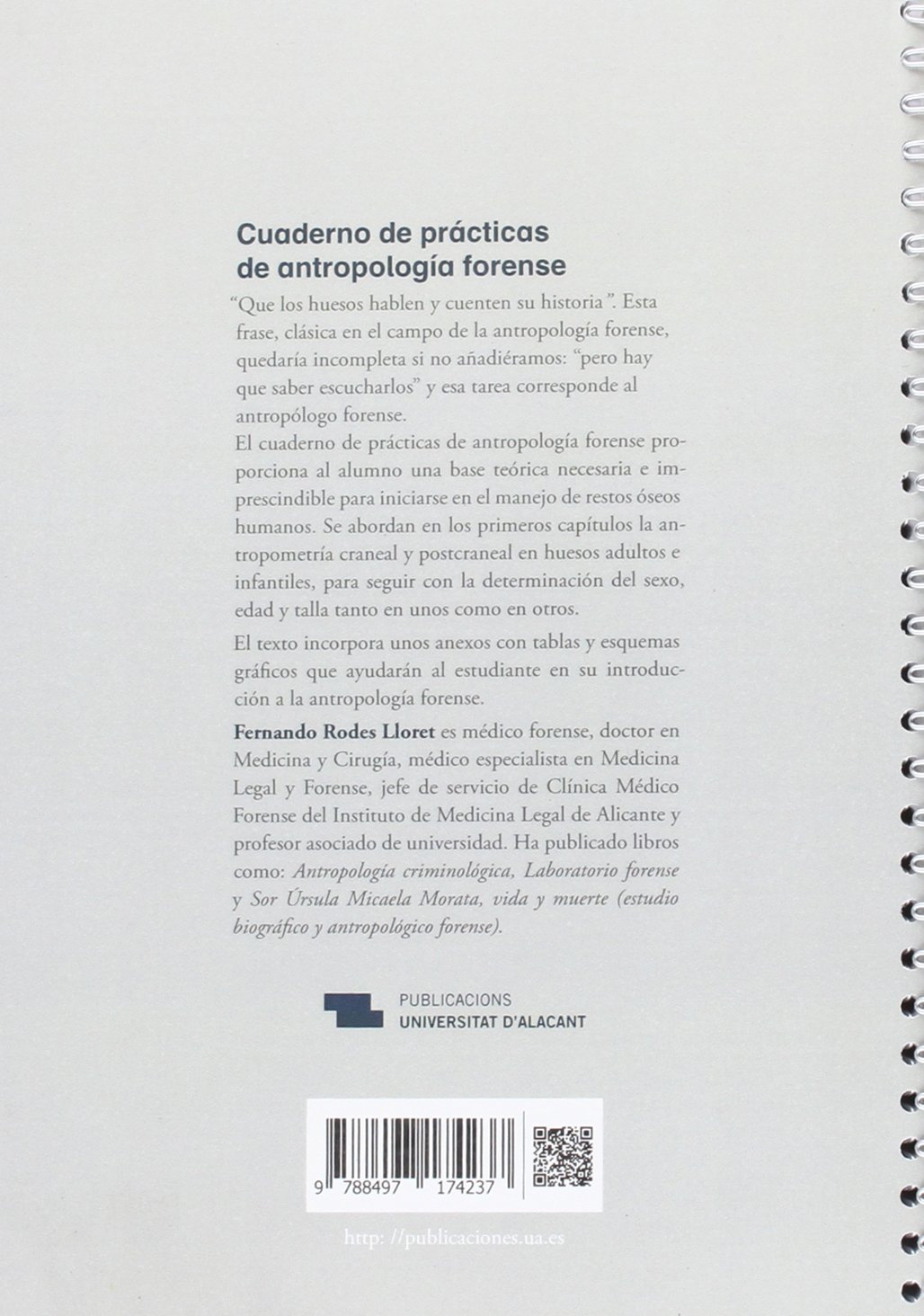 Cuaderno de prácticas de antropología forense (Materiales docentes)