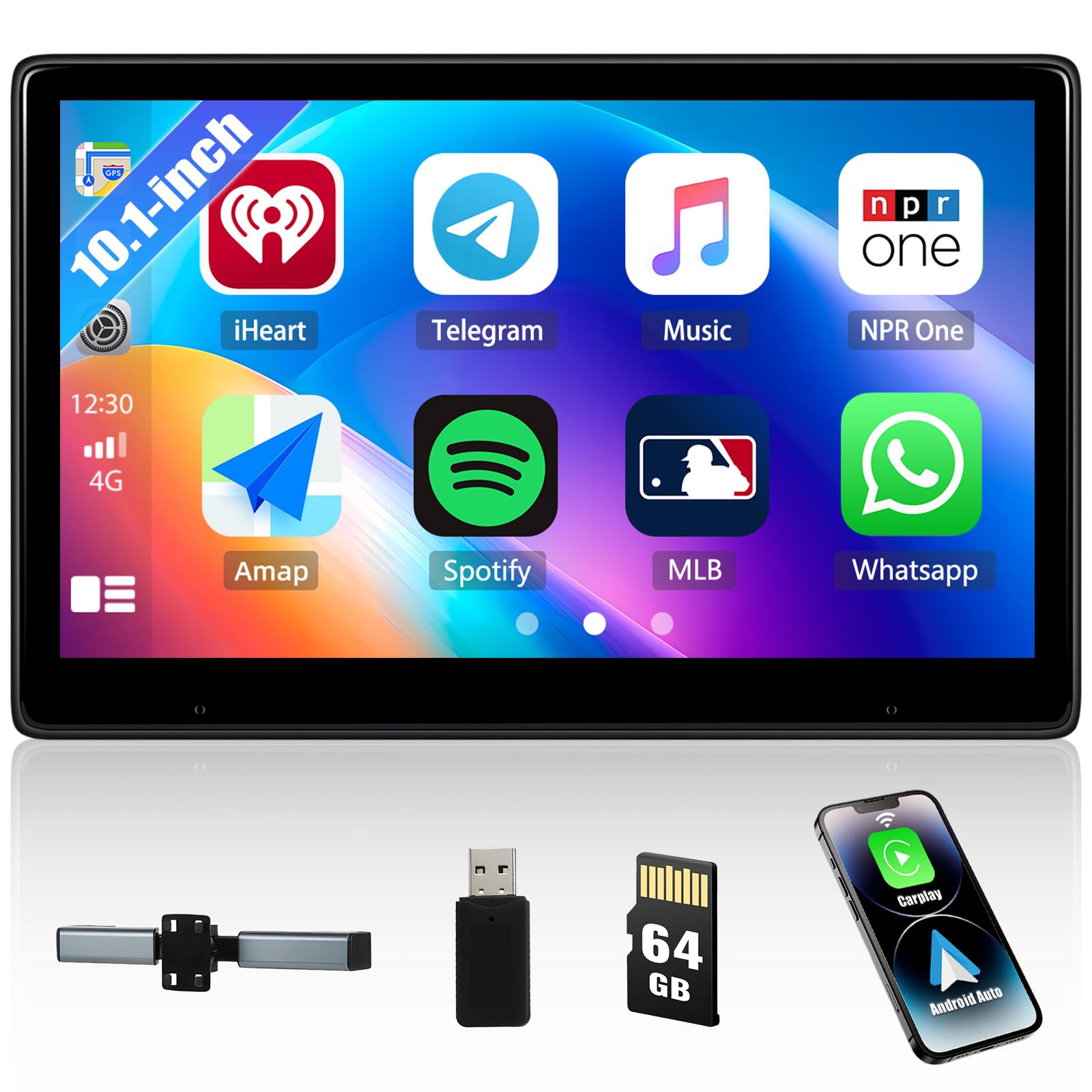 monitor autoveicolo 10,1 pollici con carplay bluetooth-touchscreen