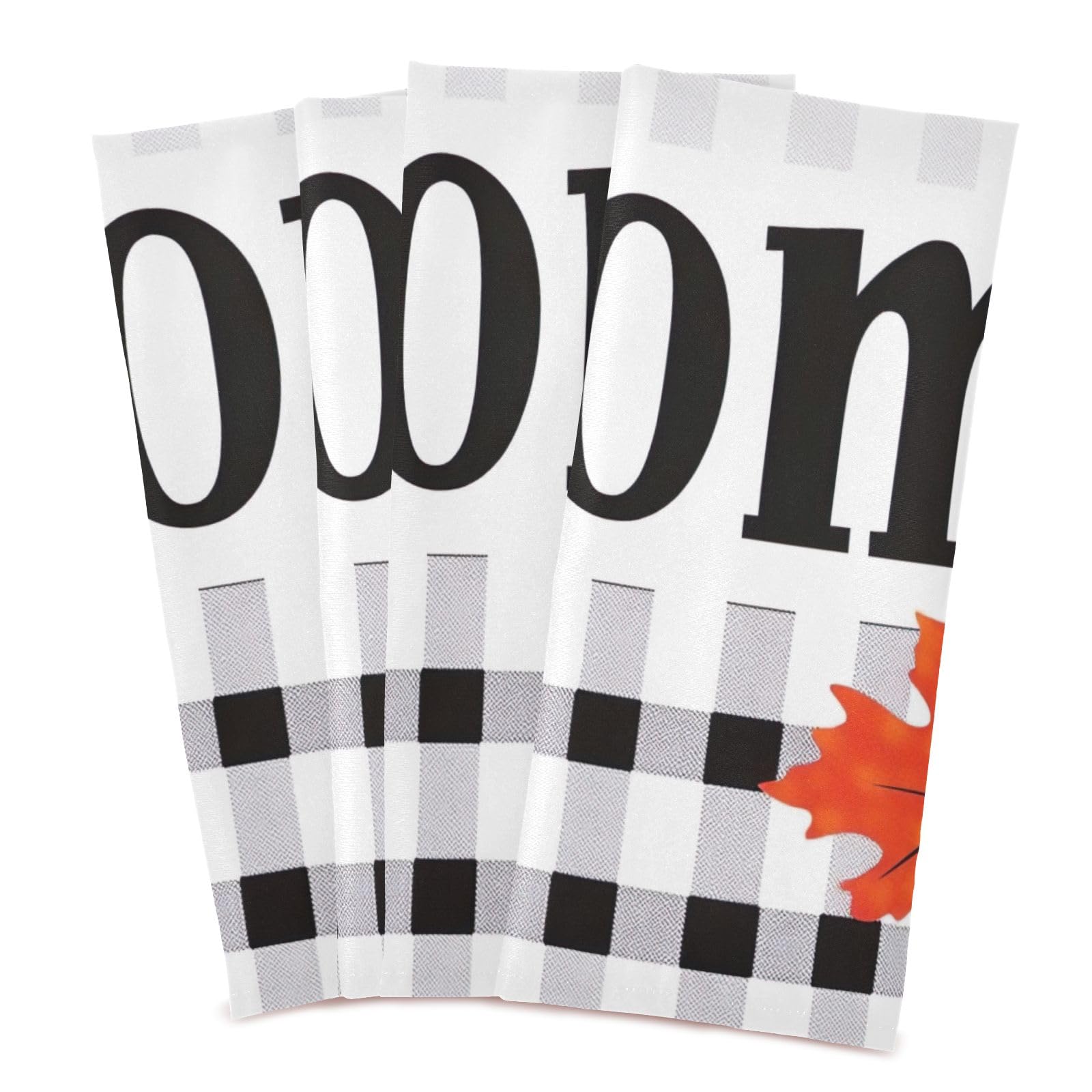 ODAWA Home Plaid Leaf Kitchen Towles Kitchen Hanging Towels Dish Cloth for Household Cleaning (18