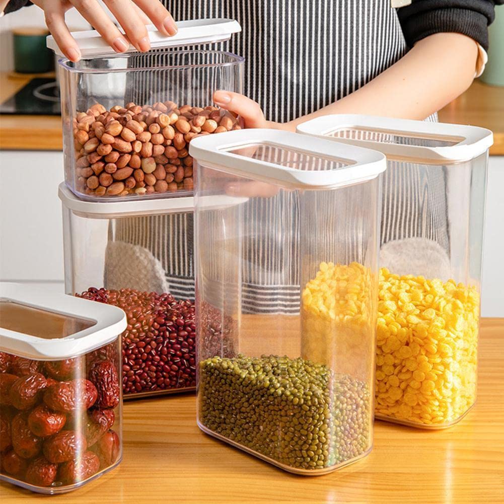 pepplo Frischhaltedosen luftdicht mit Deckel, stapelbare Behälter für Müsli, Nudeln, Backzubehör, Küche, Speisekammer, Organisation, Vorratsdosen mit Deckel, 1500 ml, 2 Stück