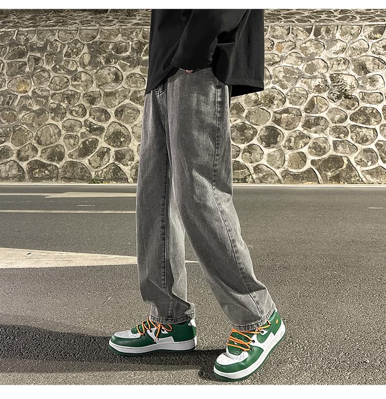 MAEHARRT Y2K Baggy Jeans for Men Y2k Clothing Solid Hip Hop Pants Loose Goth Denim Casual Streetwear3