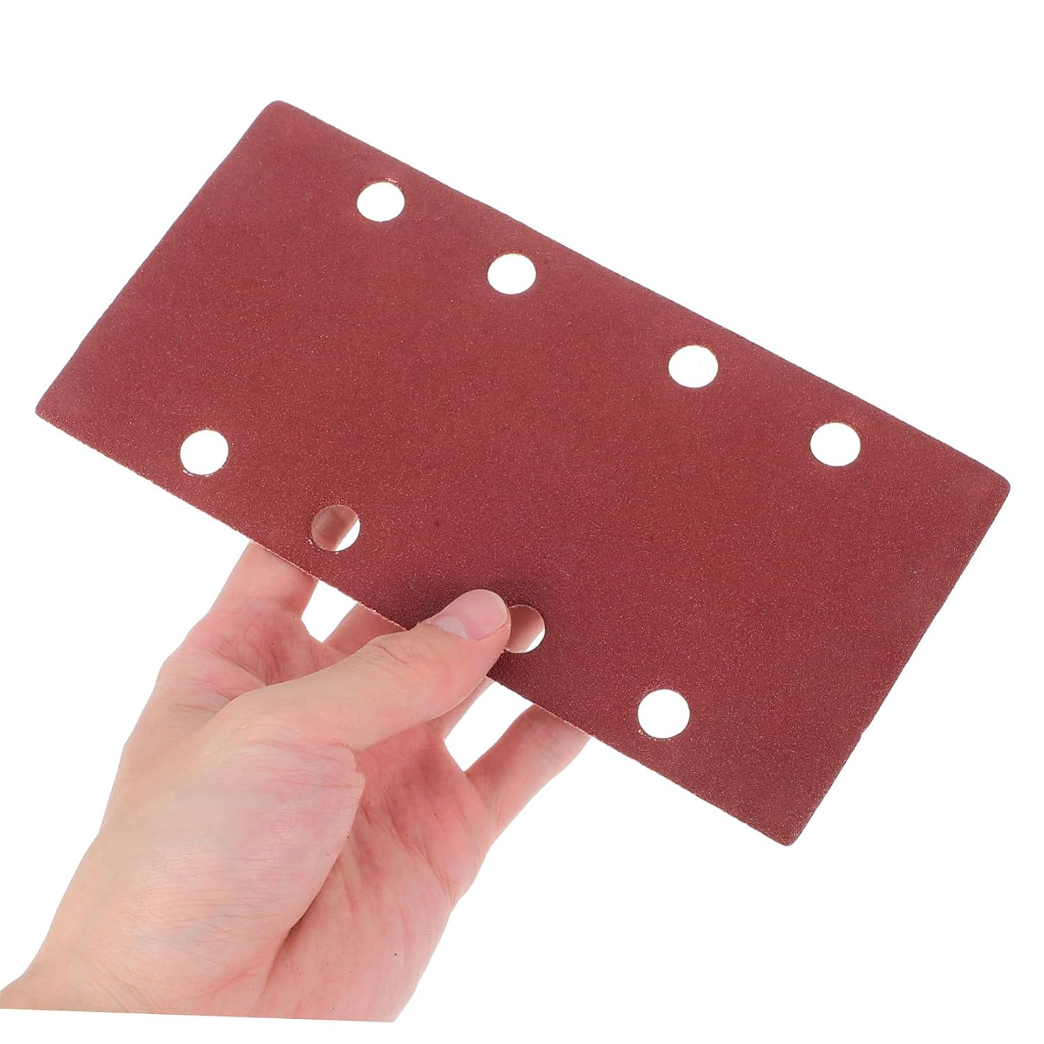 GANAZONO 100PCS Rectangle Sanding Discs Grit Sandpaper Assortment for Wood and Metal Hook Loop Backing Electric Grinding Pads