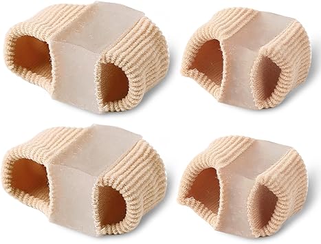 Toe Separator for Bunions Corrector Hammer Toes Big Toe Stretcher and Straightener Comfortable Soft Fiber 2 Pairs L