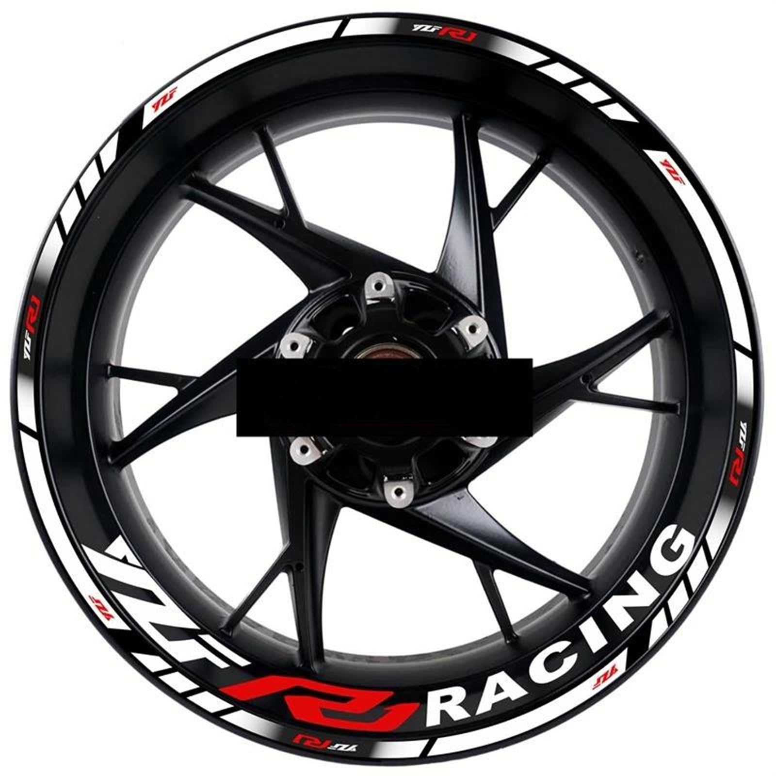 Stickers Motorcycle Accessories Reflective Rim Edge Stripes Wheel Stickers for YZFR1 YZF-R1(Style 7)