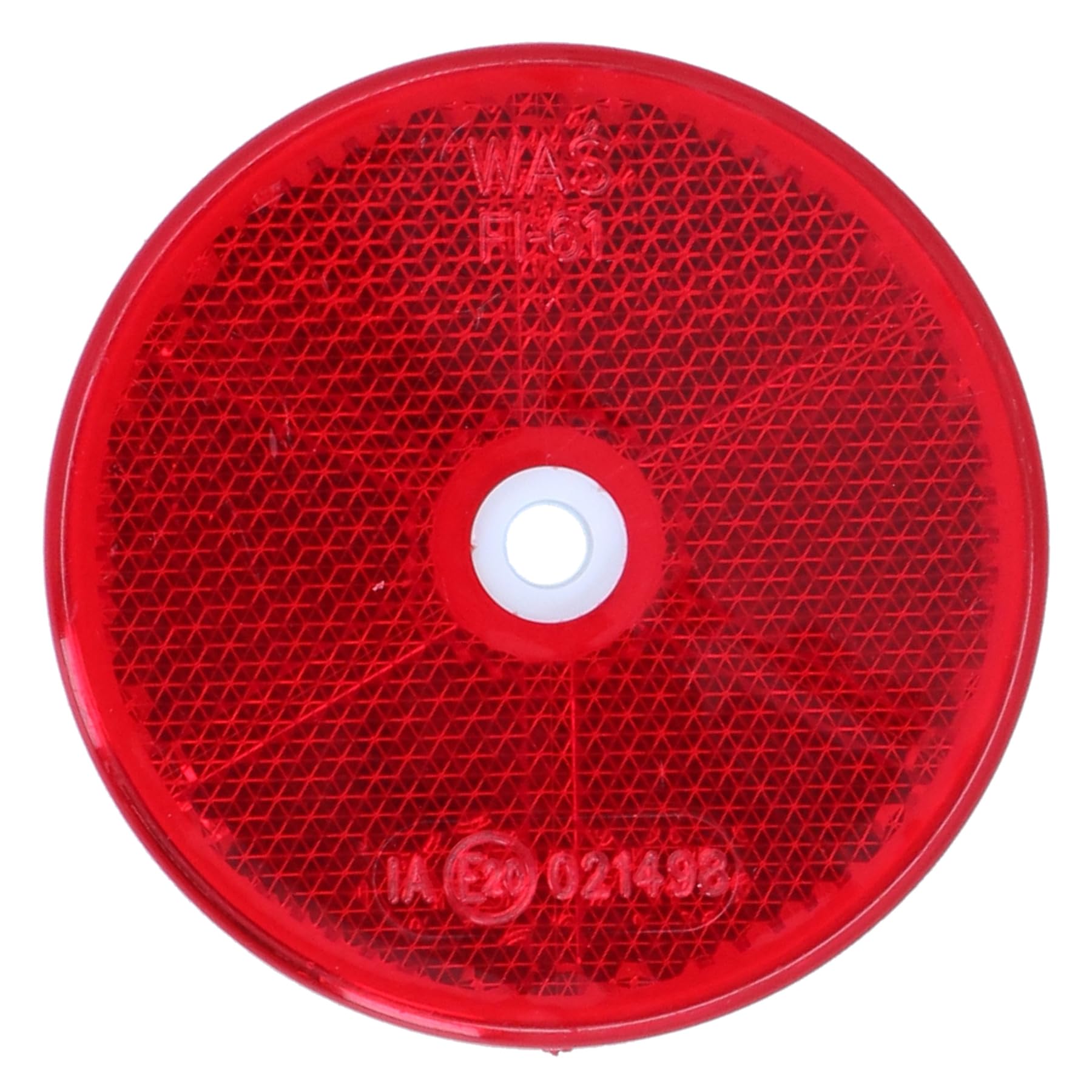 1 x Red Round Circular Reflectors for Driveway Gate Fence Posts Trailer Rears