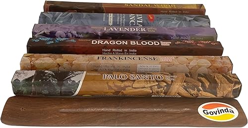 Miniatura 7 de Sreevani - Paquete variado de varillas de incienso #4 y soporte para varillas de incienso, juego de regalo con 6 fragancias más populares