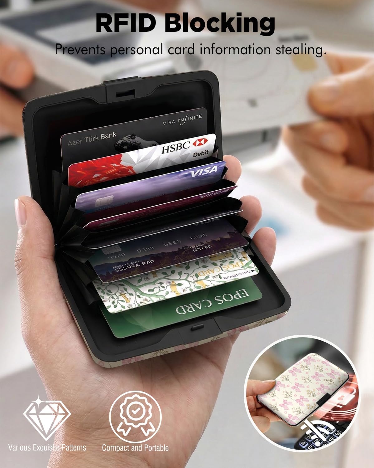 Maicican RFID Blocking Aluminum Credit Card Holder image 2