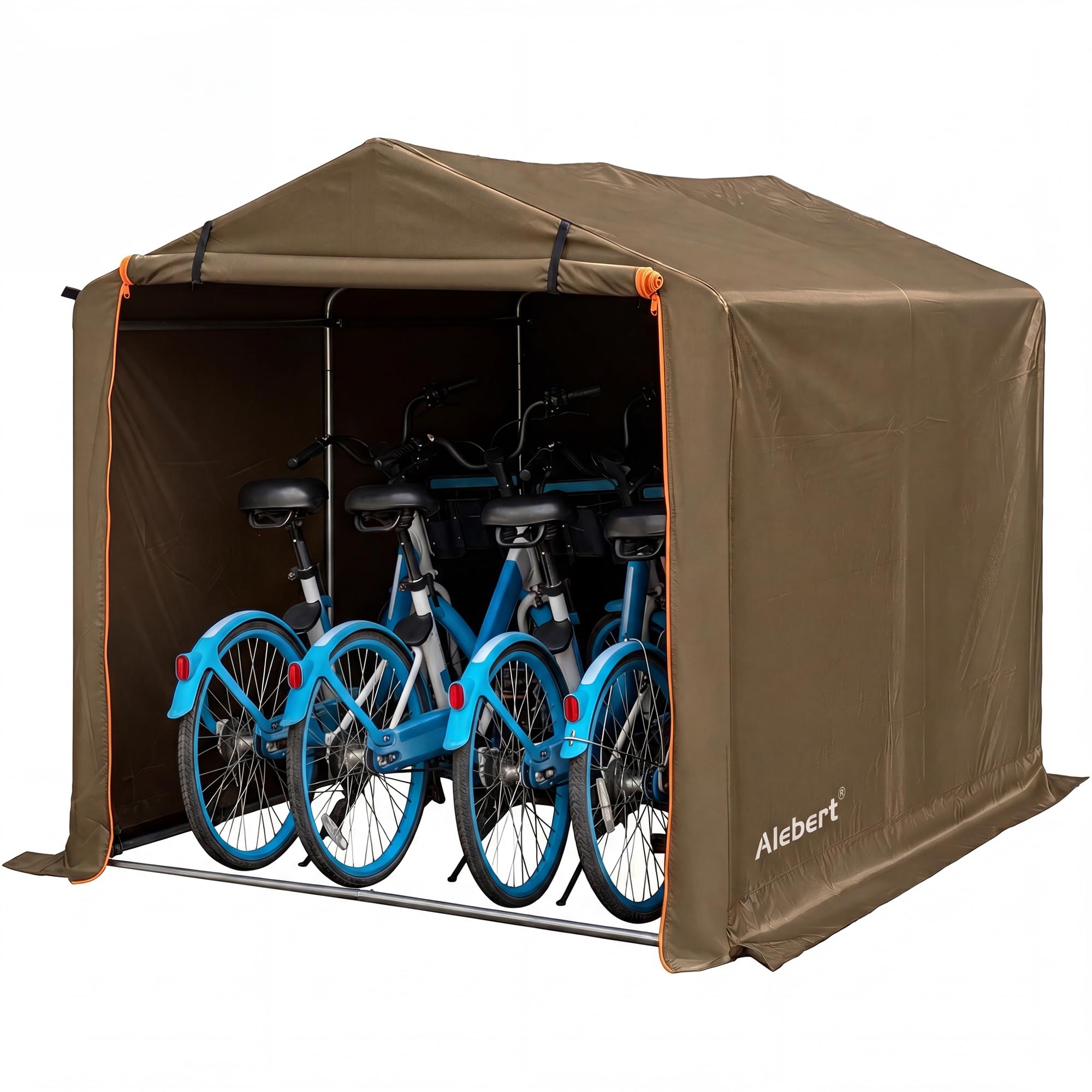 Alebert サイクルハウス 幅159cm 最大5台収納 自転車小屋 バイクガレージ サイクルポート(オリーブ, Lサイズ)