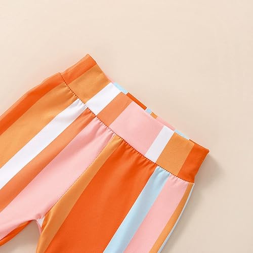 Miniatura 5 de MoZiKQin Ropa bohemia sin mangas para bebé niña pequeña camiseta corta con cuello halter floral y pantalones acampanados lindos trajes de verano