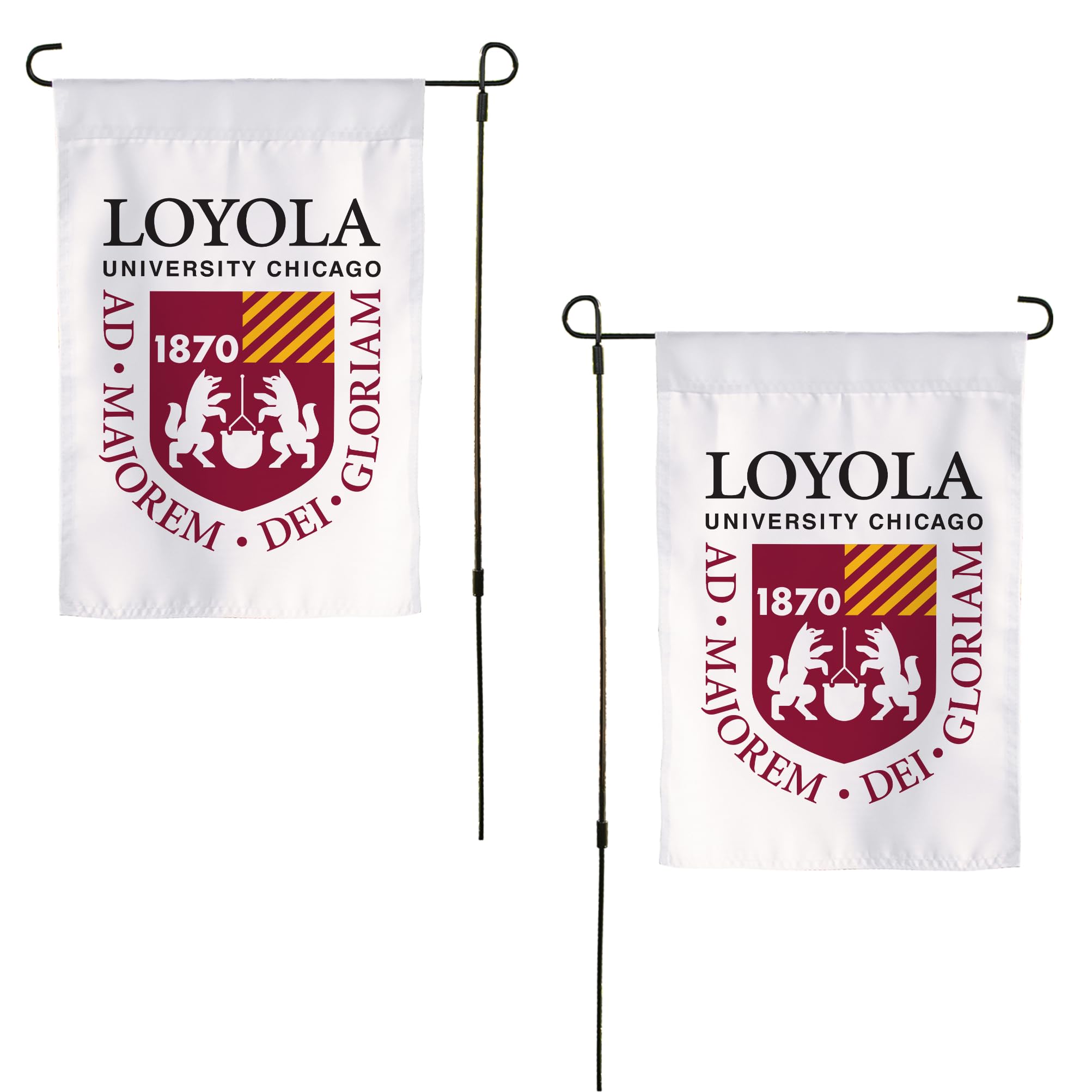 Desert Cactus Loyola University Chicago LUC Garden Flag – 19 x 12 inch Loyola Chicago Ramblers Banner, For Outdoor Display and Events (Design G)