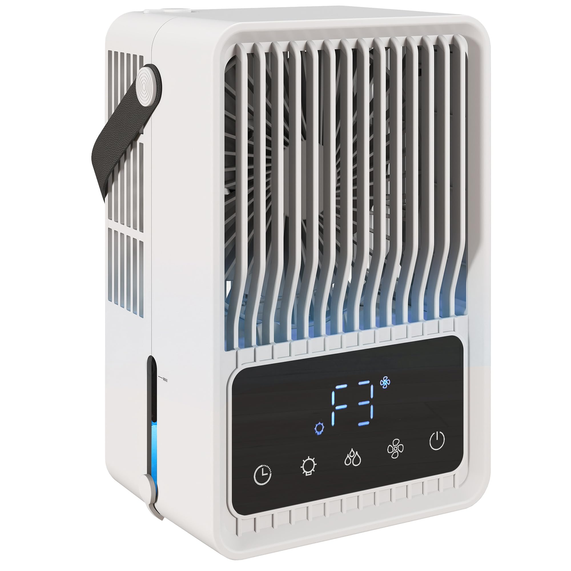 HOMCOM 9 inch Portable Desk Fan with Humidifier - Black