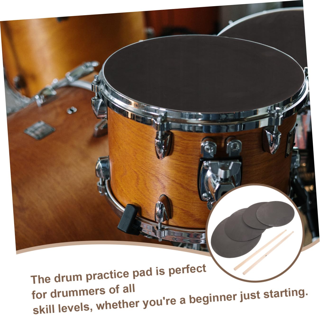 Yardwe Schlagzeugzubehör Drum Dämpfungspad 14 mit Ergonomischem Design und Komfortablem Griff aus Schaumstoff für Leises Üben und Professionelle Anwendung