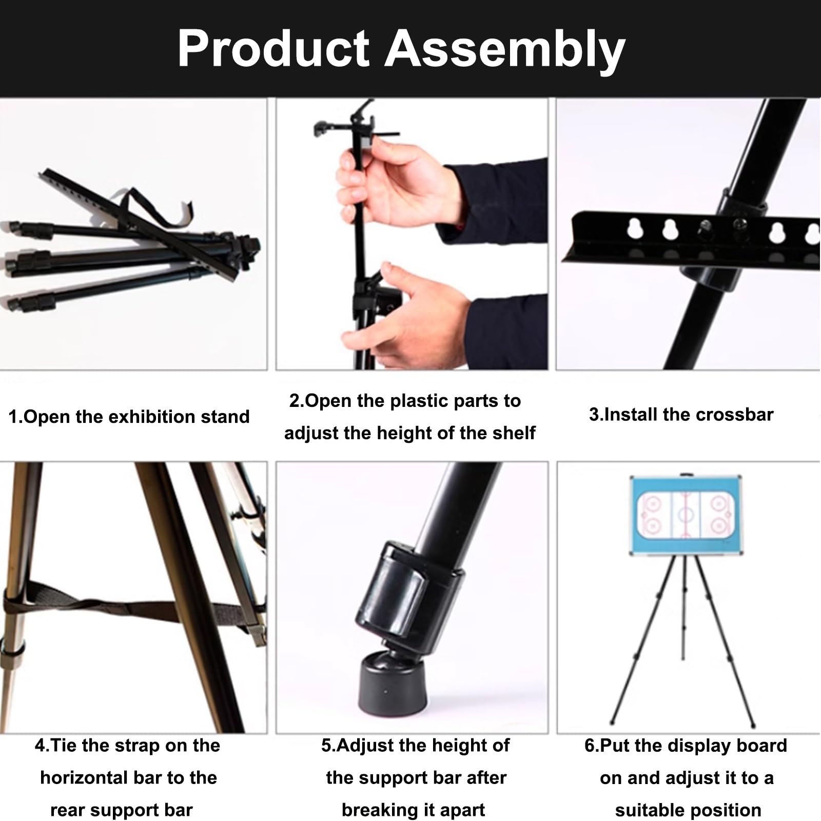 Carpeta Táctica para Entrenar, Tablero Táctico Portátil para Equipos de Asistente de Entrenamiento, Pizarra de Borrado en Seco Equipada con Trípode, Bolso, Bolígrafo y Borrador