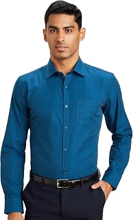 Amazon Brand - Symbol Men's Cotton Formal Shirt | Plain | Full Sleeve - Regular Fit (Available in Plus Sizes)