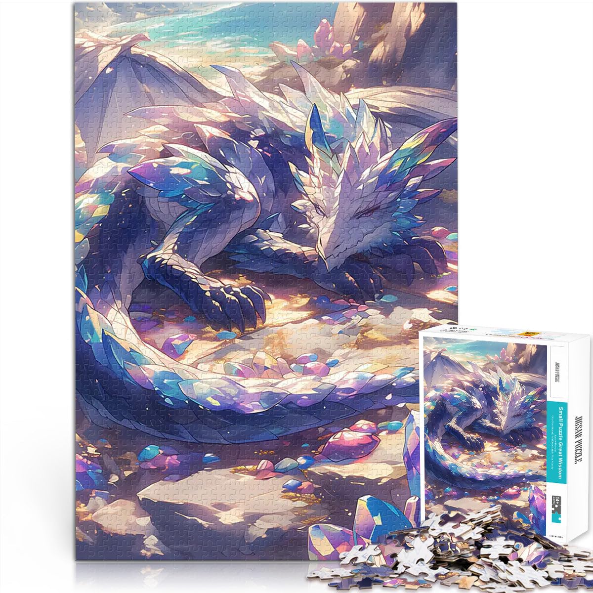 2000 Adult Pieces Jigsaw Puzzle Crystal Dragon in dessert Lernspiele Heimdekoration Tolle Geschenke und Spielzeuge70x100cm