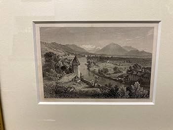 Amazon | 版画 銅版画 イギリスアンティーク THUN スイスの風景 19 Amazon | 版画 銅版画 イギリスアンティーク THUN スイスの風景 19