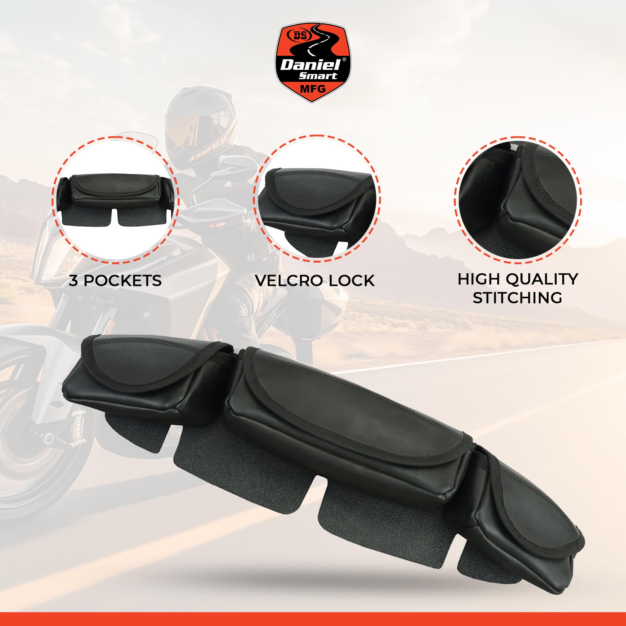 Bolsa Benlar Para Para-brisa De Motocicleta - 3 Bolsos à Prova D'água