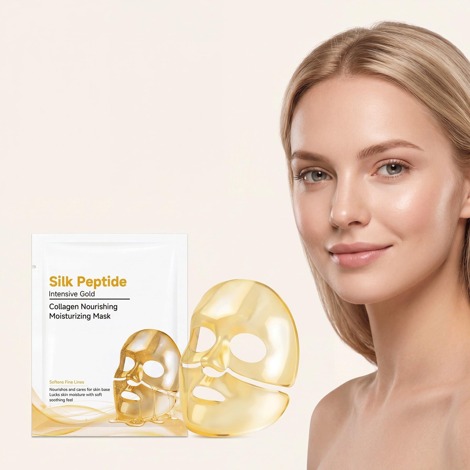 Maschera idratante al collagene, una maschera idratante e nutriente per una pelle luminosa, liscia ed elastica. 1 pezzo