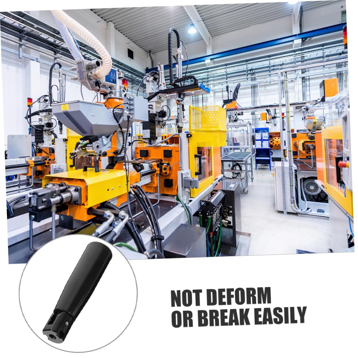 Garneck Black Folding Handle Crank Grip for Machine Tools Revolving Handwheel Machine Handle