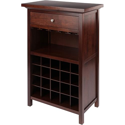 Winsome Wood Chablis Wine Storage, Walnut
