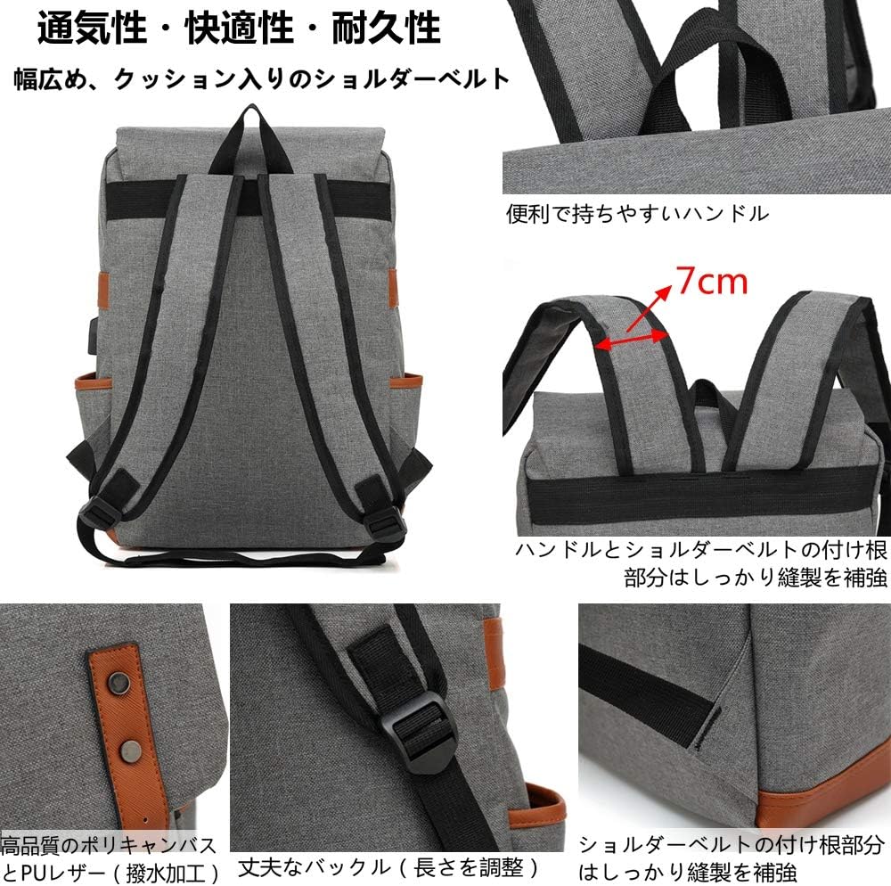 SKYBOW リュックサック マザーズバッグ スクエア バックパック レディース 男女兼用 大学生 高校生 通学通勤 学生用 旅行 可愛い メンズ ディバッグ 大容量 リュック 人気 大人 女子 シンプル