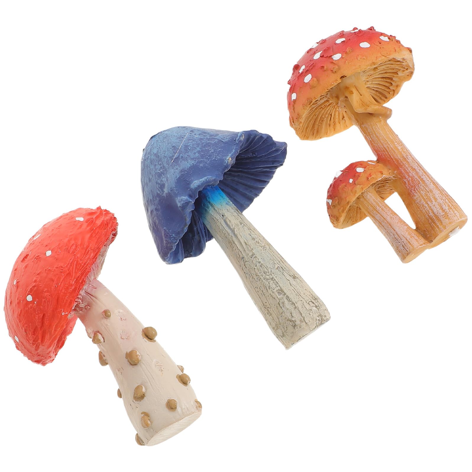 Champignons miniatures en résine ifundom (3 pièces) pour déco de jardin et pots