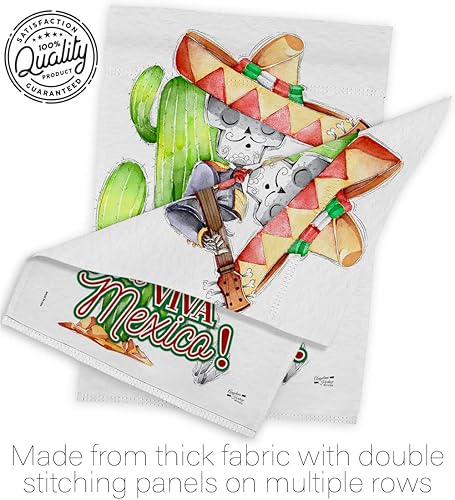 Miniatura 7 de Que Viva - Bandera de casa de México, fiesta de verano del Cinco de Mayo, cactus y piñata, sombrero para fiesta mexicana al aire libre, pancarta
