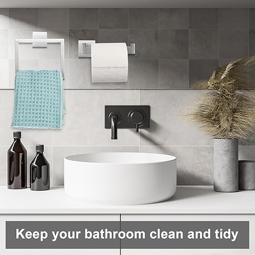 Miniatura 5 de Juego de accesorios de baño de 15 piezas, kit de barra de toalla de baño de 23.6 pulgadas, juego de accesorios de baño de acero inoxidable,