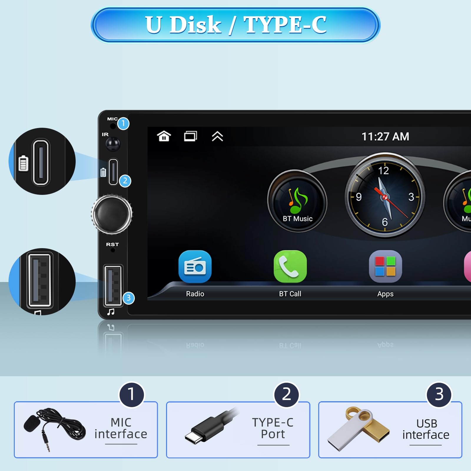 Parksensor, Autoradio Navi, Autoradio mit Rückfahrkamera 1DIN Parksensor, Autoradio Navi, Autoradio mit Rückfahrkamera 1DIN