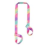 ZOOEASS Yoga Mat Strap, Adjustable Durable Yoga Mat Carrier & Stretching Strap, 5.9feet, Multiple Color Choices (Colorful,5.9feet)