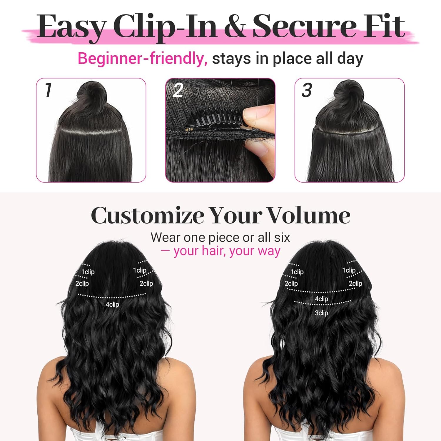 KooKaStyle Short Hair Extensions 6PCS 14 Inch Wavy Curly Hairpieces Synthetic Soft Lace Weft Clip in Hair Extensions-Honey Blonde to Bleach Blonde for Women