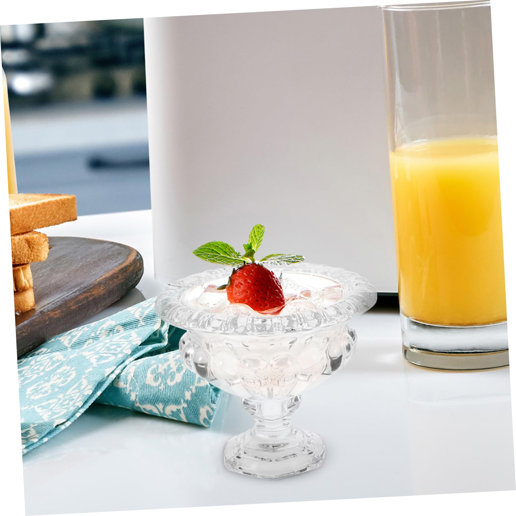 STOBAZA tazas de postre vasitos para postres tazas de budín tazón helado bandeja de porción de frutas Transparent