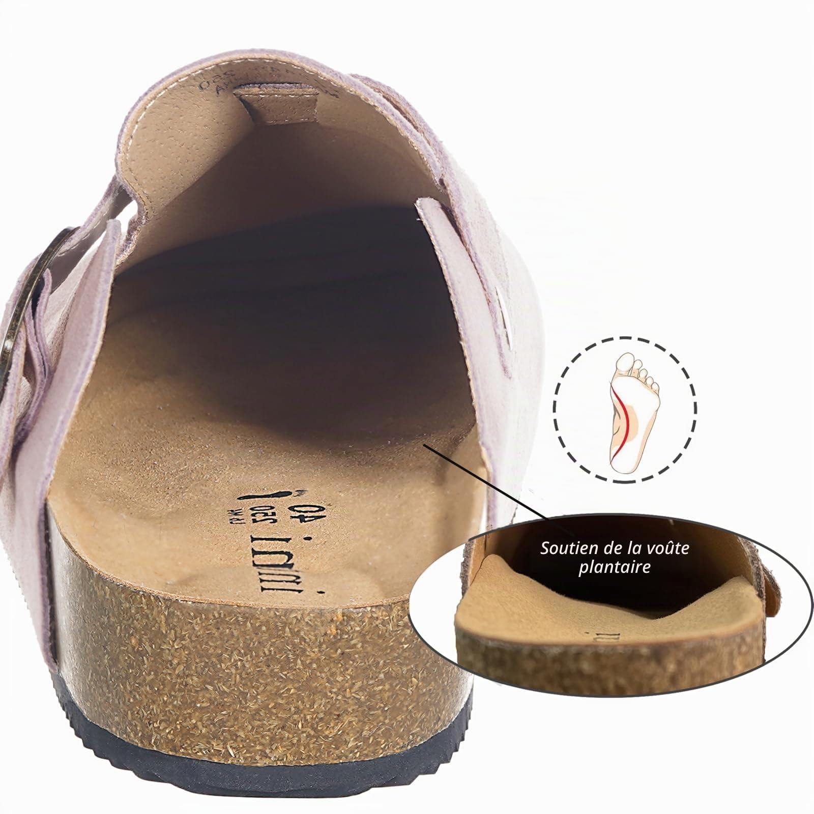 Intini Mules et Sabots Homme Femme Chaussons Pantoufles avec Cuir Fermé Semelles Chaussures de Jardin Confortable d'Intérieur Extérieur 36-48