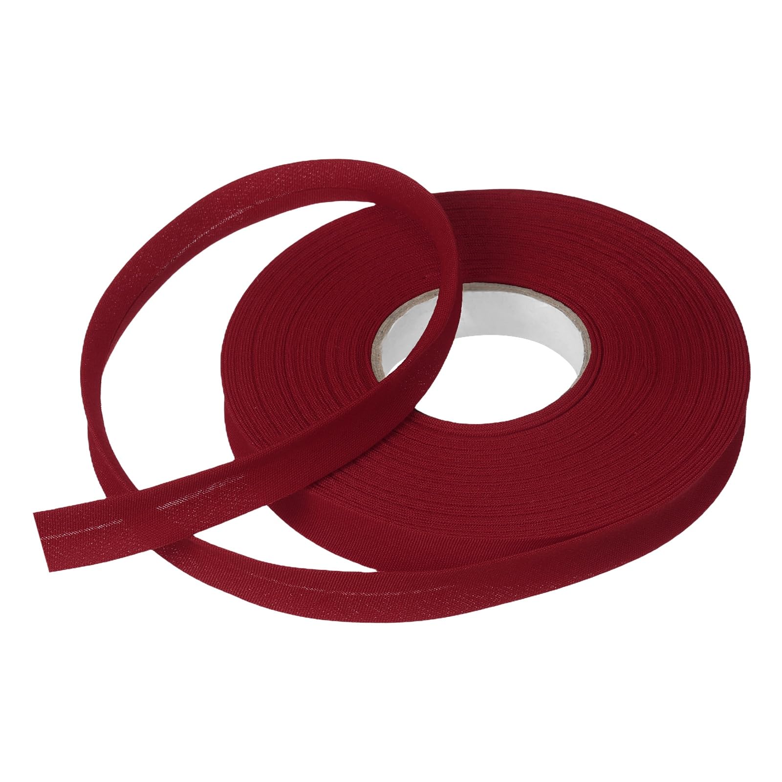 sourcing map 1/2 Inch Single Fold Bias Tape Polyester Continuous Bulk Bias Tape for Sewing,Seaming Quilting Hemming Binding Crafts (Wine Red 15 Yards)