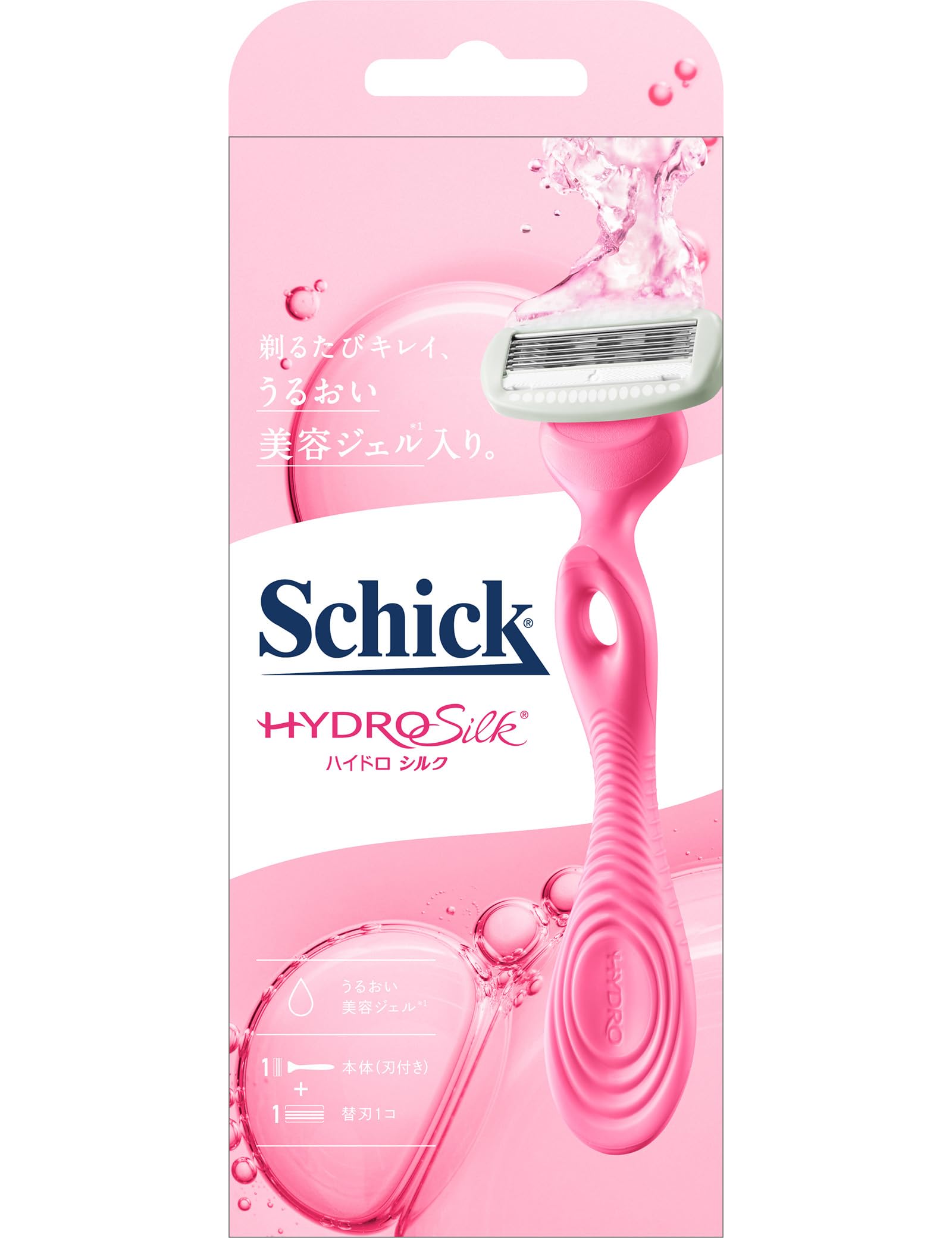 Schick(シック) ハイドロシルク ホルダー(刃付き+替刃1コ入) 女性用 カミソリ
