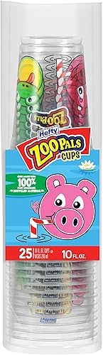 Miniatura 9 de Hefty Zoo Pals Party Edition - Platos de papel para niños, diseños de animales surtidos, 7.75 pulgadas con dos compartimentos de inmersión, 20